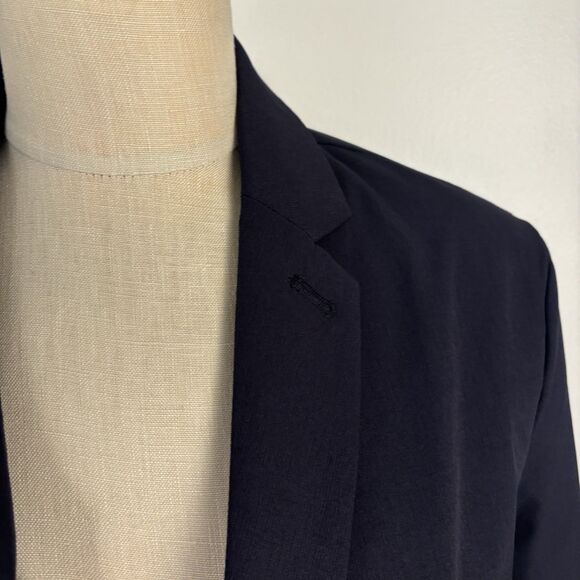 Five Four FF.LA Womens Size Small Navy Blue Blazer Jacket Athleisure Full Snap - Picture 5 of 8